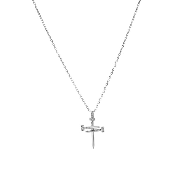 Nail Cross Necklace (16 + 3 in)