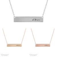 Chosen Message Bar Necklace - Available in 3 Colors (16+3in)