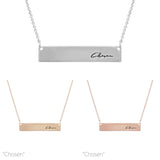 Chosen Message Bar Necklace - Available in 3 Colors (16+3in)