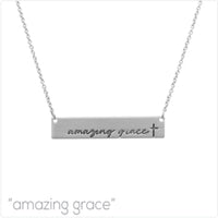 "Amazing Grace" Bar Necklace - Available in 3 Colors