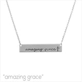 "Amazing Grace" Bar Necklace - Available in 3 Colors