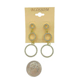 $1.00 Three Tiered Circle Crystal Earrings (IER-5283)