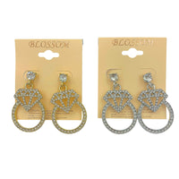 $1.00 Diamond Ring Design Crystal Earrings (IER-5278)