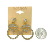 $1.00 Diamond Ring Design Crystal Earrings (IER-5278)