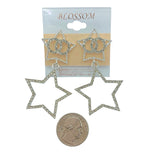 $1.00 Two Tiered Star Crystal Earrings (IER-4169CL)