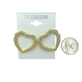 $1.00 Heart Shaped Crystal Earrings (IER-5566)