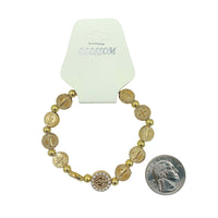 $1.00 San Benito, Saint Benedict Charm Stretch Bracelet (IBR-2555)