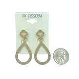 $1.00 Clip-On Clover Teardrop Crystal Earrings (IER-5534)