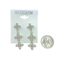 $1.00 Clover Flower Dangle Crystal Earrings (IER-5490)