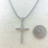 Crystal Infiniti Cross Necklace - Available in Silver or Gold (16+3in)