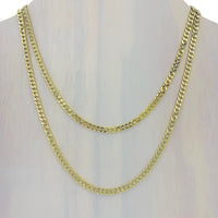 14K Gold Electroplated 6mm Concave Cuban Chain