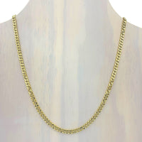 14K Gold Electroplated 6mm Concave Cuban Chain