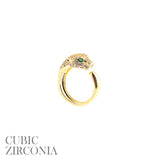 Cubic Zirconia Jaguar Ring in Silver or Gold (adjustable)