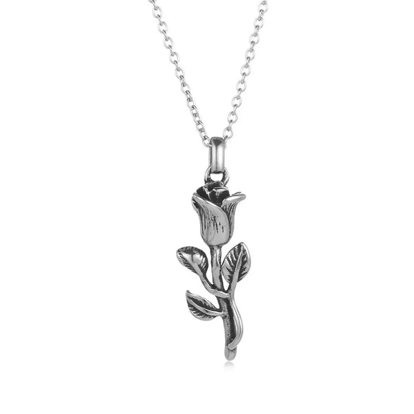 Stainless Steel Rose Necklace