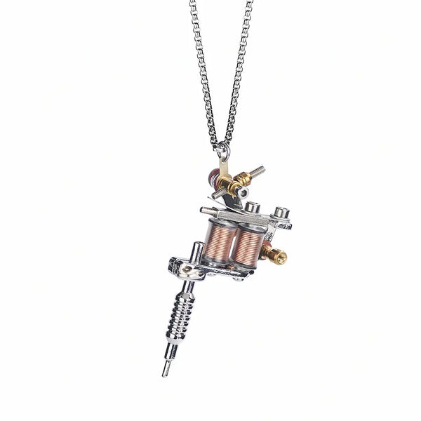 "The Ink Master" - Stainless Steel Tattoo Machine Necklace