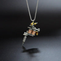 "The Ink Master" - Stainless Steel Tattoo Machine Necklace