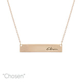 Chosen Message Bar Necklace - Available in 3 Colors (16+3in)