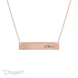 Chosen Message Bar Necklace - Available in 3 Colors (16+3in)