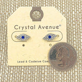 Evil Eye Dainty Stud - Silver or Gold (0.5x0.25in)