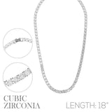 Cubic Zirconia 5mm Tennis Necklace in Silver or Gold (16 in, 18 in, 20in, 22in)