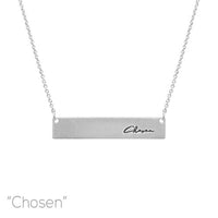 Chosen Message Bar Necklace - Available in 3 Colors (16+3in)