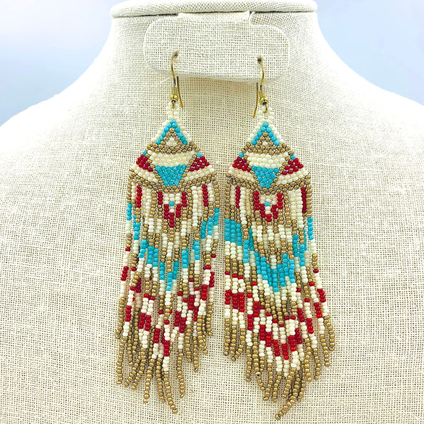 Seed Bead Chandelier Earrings, Style 3