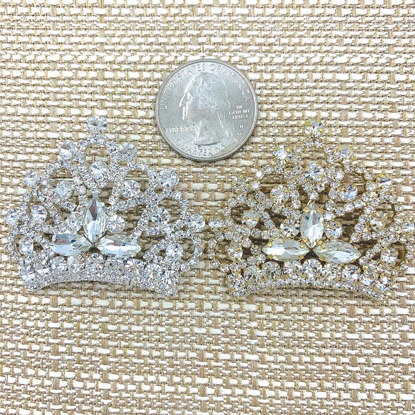 Crown Brooch, Pin - Style 03, Available in 2 Colors