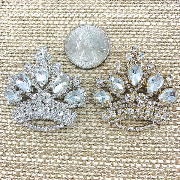 Crown Brooch, Pin - Style 05, Available in 2 Colors