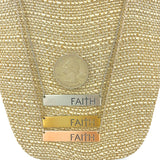 Faith Bar Message Necklace - Available in 3 Colors (16+3in)