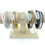 "FAITH" Magnetic Clasp Bracelet, Available in 4 Colors