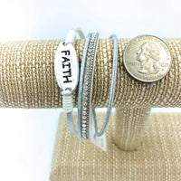 "FAITH" Magnetic Clasp Bracelet, Available in 4 Colors