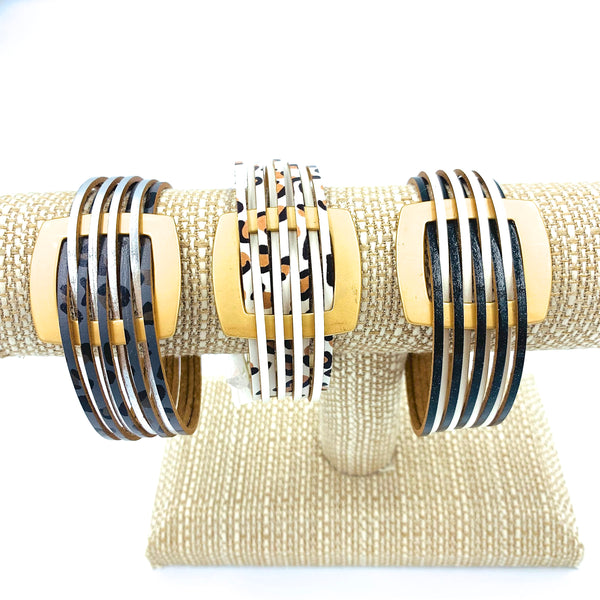 Gold Square Magnetic Clasp Bracelet - Available in 3 Colors