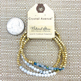 4mm Natural Stone/Glass Stretch Bracelet - Available in 5 Colors