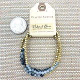 4mm Natural Stone/Glass Stretch Bracelet - Available in 5 Colors