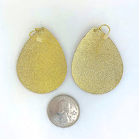 Sunflower Glitter Teardrop Shaped Earrings, Style 2